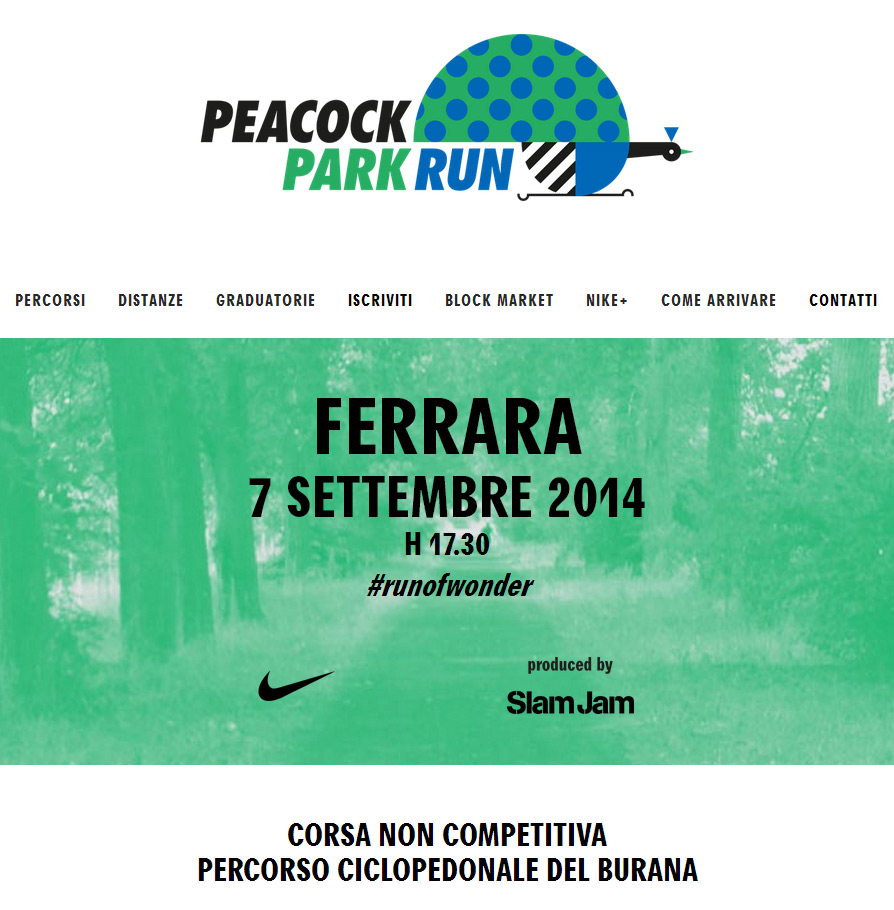 Peacock Park Run Ferrara